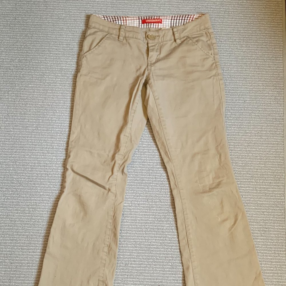 Low Rise y2k beige Union Bay bootcut pants Size 5